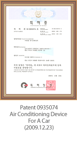 Patent 0935074 Air Conditioning Device For A Car(2009.12.23)