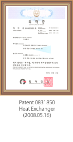 Patent 0831850 Heat Exchanger(2008.05.16)